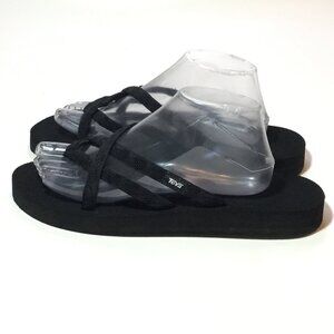 Teva Womens Olowahu Mush Flip Flops Thong Sandals Size 11 US Shoes Black
